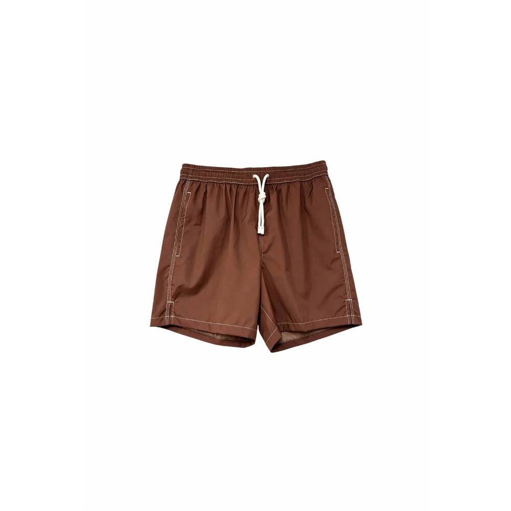 NEW FEDELI men's madeira airstop swim shorts trunks in brown
